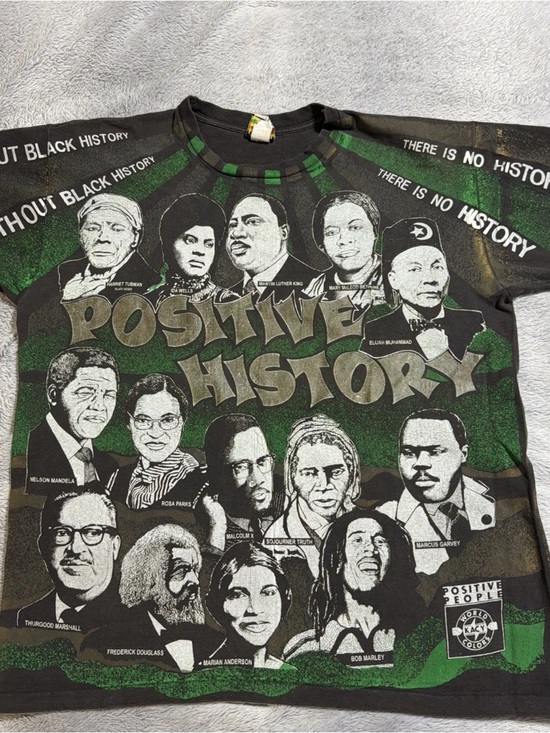 kacy world Other - Vintage Kacy World Colors Positive History T Shirt 90's AOP XL Single Stitch USA